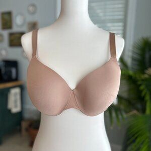 Skims 36D Beige Smoothing Full Coverage Lightly Lined Bra Sienna Underwire